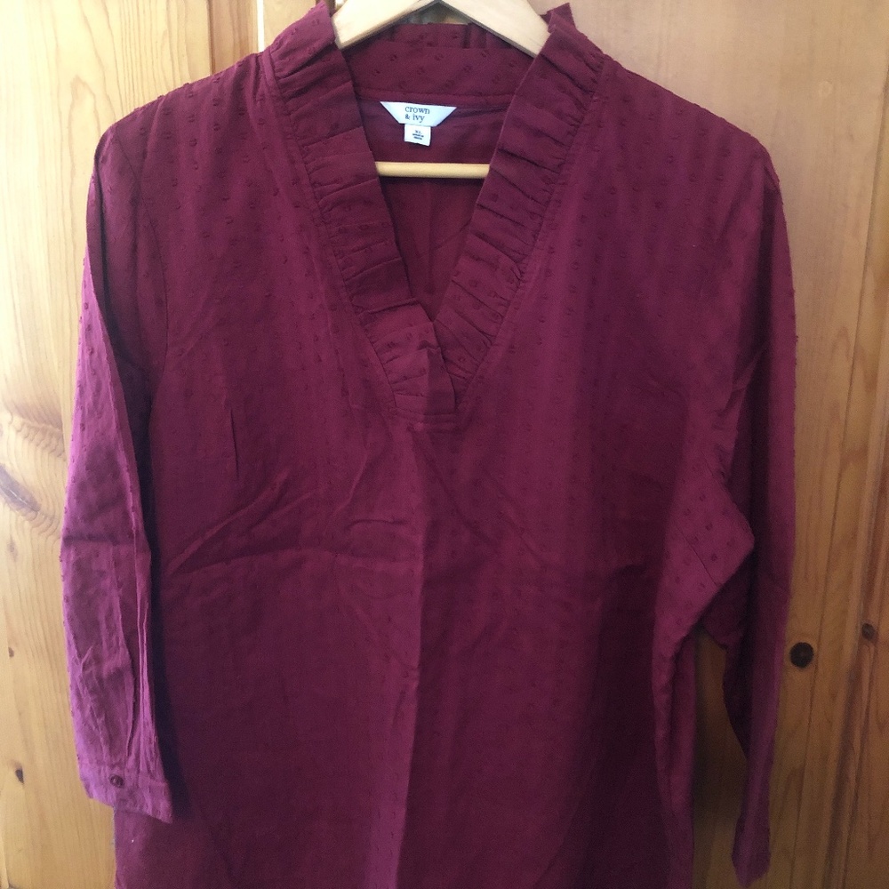 Burgandy blouse